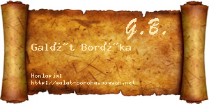 Galát Boróka névjegykártya